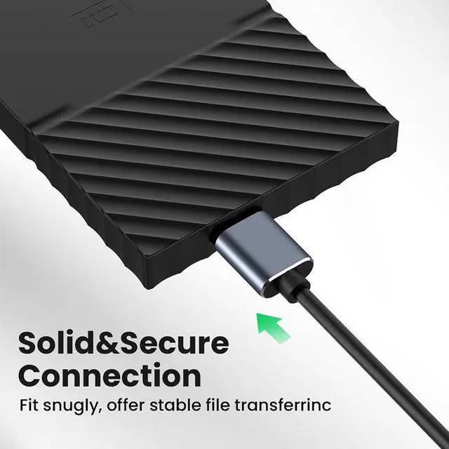 Alt view image 4 of 7 - USB C to Micro B Hard Drive Cable, 3.3ft/1M USB C Male to Micro USB Sync Cord and Wire for Portable External Hard Drives like My Passport, WD Elements,Seagate Expansion,Toshiba,Samsung M3 /Galaxy S5