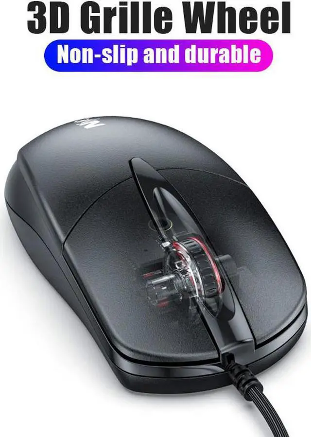Alt view image 2 of 7 - Wired Mouse Gamer Computer Office Gaming Silent USB Mouses 1000 DPI Mice Ergonomic For Macbook Laptop PC Non Slip Mouse Gamer (Color: Black)