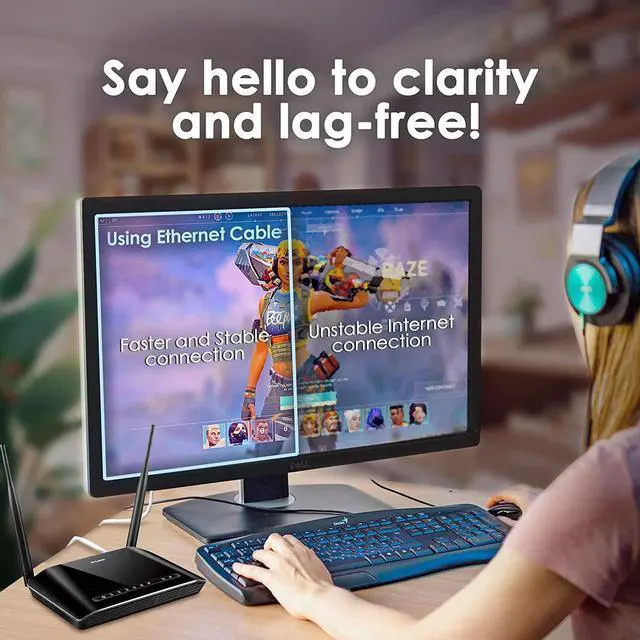 Alt view image 3 of 7 - 100ft / 30M Cat6 Ethernet Cable for Gaming, 100ft. LAN Network Patch Cord Wire -High Speed Internet Cable with Clips, RJ45, 24AWG, 500MHz Connectors for Router Modem, Compatible with PS4 PS5 (Gray)