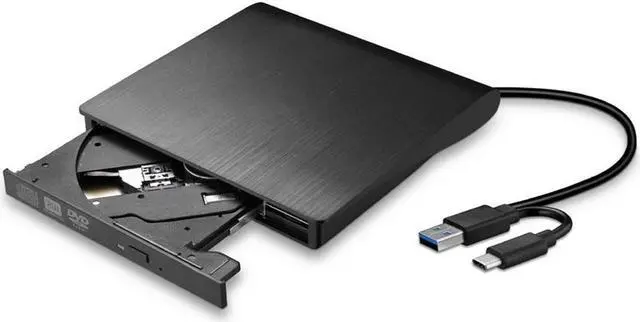Alt view image 7 of 7 - External CD DVD Drive, Type C USB 3.0 CD DVD RW Reader Burner Portable CD-RW/VCD-RW Player Rewriter High Speed Low Noise Super drive for Laptop, Desktop, Mac OS, Windows 10/8/7/XP/Linux