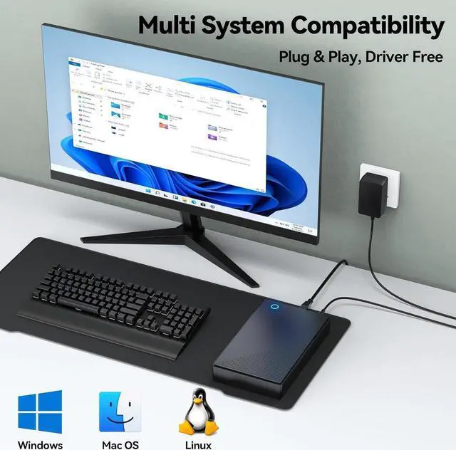 Main image of AUTYUE 3.5 Hard Drive Enclosure, External 3.5 2.5 inch SSD HDD Enclosure Hard Drive Adapter, USB 3.0 SATA Reader up to 18TB Hard Drive Case Data Recovery Kit Support UASP with 12V 2A Power Adapter