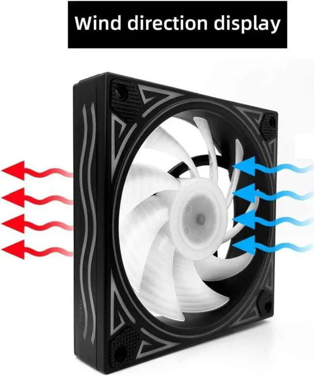 Alt view image 4 of 7 - Billow 120mm Adjust RGB Computer Case PC Cooling Fan RGB Quiet with IR Remote New Computer Cooler RGB CPU Case Fan Three in One (3 Pcs with Standard Controller Kits)