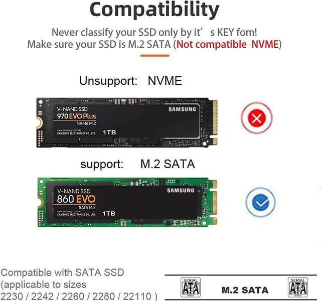 Alt view image 5 of 6 - [New Upgraded] 2 Bay m.2 SATA Docking Station, Tool-Free Type C to SATA SSD External Hard Drive Enclosure for B + M Key,Support Offline Clone duplicator and one- Key System Disk Copy Function. (5Gbps)