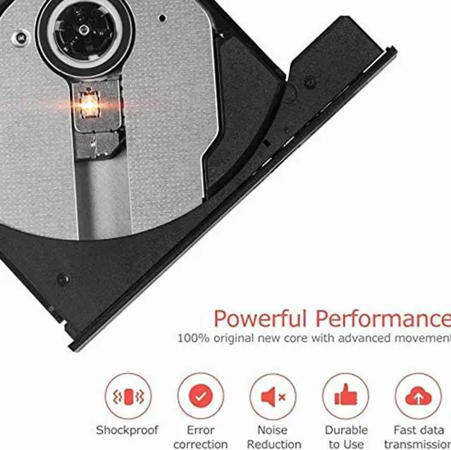 Alt view image 7 of 7 - External CD DVD Drive, Type C USB 3.0 Portable CD/DVD RW Writer Burner, Low Noise High Speed Transfer Drive, Compatible with Laptop, Desktop, Windows XP/2003/Vista/7/8/10, Linux, Mac OS