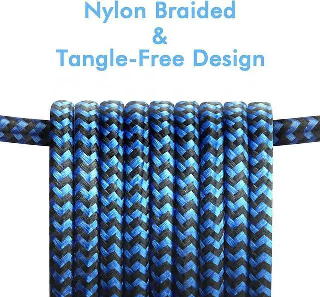 Alt view image 4 of 7 - USB C Cable, [5-Pack 3A] 3/3/6/6/10ft Fast Charge Various Lengths Durable Nylon Braided USB A to USB C Charging Cable Compatible with Samsung Galaxy S20/ S20 Plus/S10/S9/Note 20 Ultra/Google Pixel