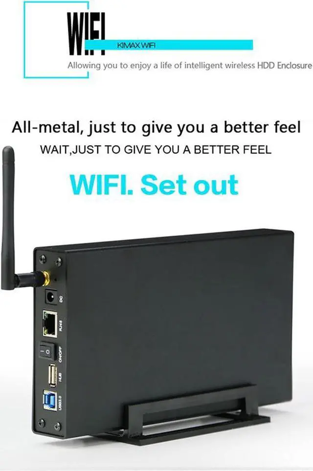 Alt view image 3 of 7 - Wireless WiFi Repeater wifi storage High Speed Wifi Router HD Externo Sata to USB 3.0 WiFi Extender HDD Caddy 3.5" HDD Case 3.0