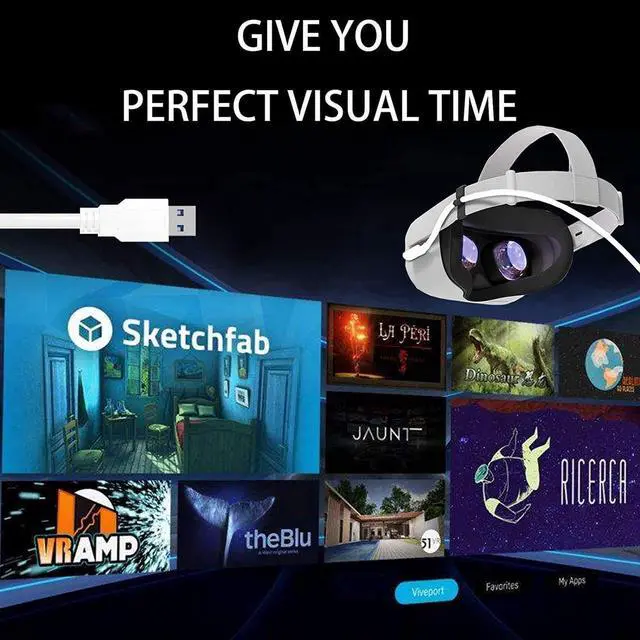 Alt view image 6 of 7 - for Oculus Quest 2 Link Cable 16ft(5M), USB Type C to A, USB 3.2 Gen1 5Gbps/3A, Oculus Link Cable, Oculus Link, Oculus Cable with High Speed Data Transfer & Fast Charging (White, 5m/16ft)