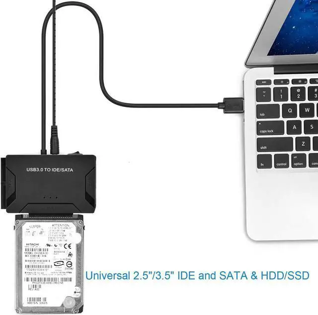 Alt view image 7 of 7 - USB IDE/SATA Adapter, USB 3.0 to SATA IDE Hard Drive Cable Adapter Converter for 2.5" 3.5" IDE External SATA HDD SSD Hard Drives Disks with 12V 2A Power Adapter