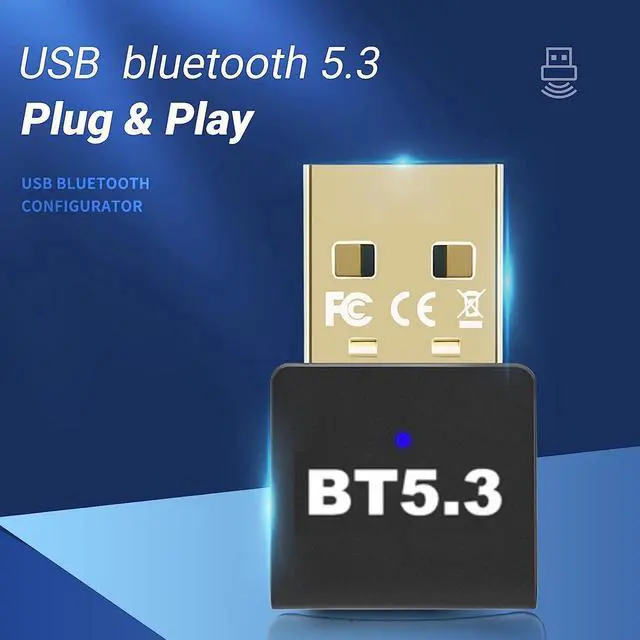 Alt view image 2 of 7 - USB Bluetooth 5.3 Adapter for PC Receiver - Plug & Play Bluetooth 5.3 EDR Dongle Transmitter for Computer Desktop Transfer for Laptop Bluetooth Headset Speaker Keyboard Mouse Windows11/10/8.1