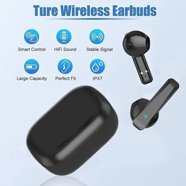 Alt view image 4 of 7 - Wireless Earbuds, Bluetooth 5.0 Ear Buds,IPX7 Waterproof Bluetooth Earphones, 35H Cycle Playtime with Charging Case Wireless Stereo Headphones