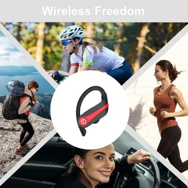 Alt view image 7 of 7 - Bluetooth Sports Headphones, In Ear Bluetooth 5.1 Earphone Wireless, IPX7 Waterproof Stereo Wireless Earbuds, 10H Long Single Playtime, Bluetooth Earphones with HD Microphone, CVC8.0 Noise Canceling