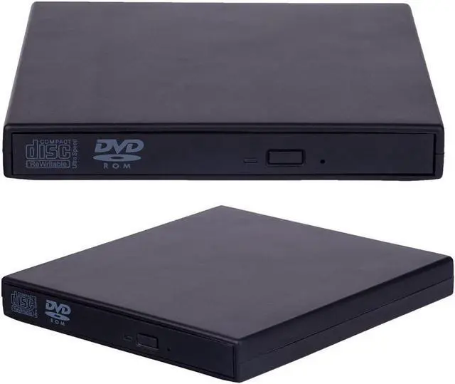 Alt view image 2 of 7 - Slim External Optical Drive USB 2.0 DVD Combo DVD ROM Player CD-RW Burner Writer Plug and Play For Macbook Laptop Desktop PC