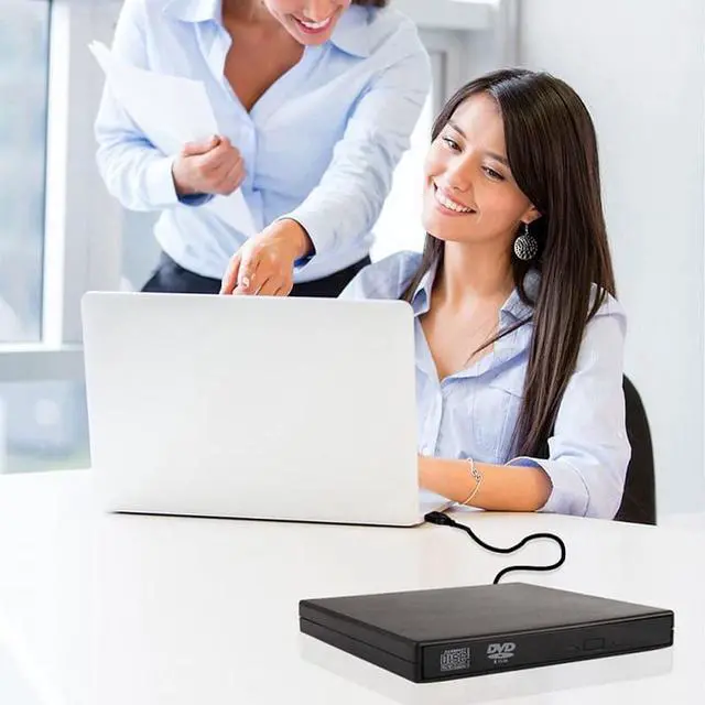 Alt view image 7 of 7 - Slim External Optical Drive USB 2.0 DVD Combo DVD ROM Player CD-RW Burner Writer Plug and Play For Macbook Laptop Desktop PC