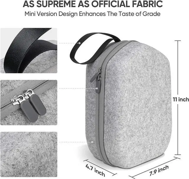 Alt view image 5 of 6 - for Oculus Quest 2 Carry Case, Hard Carrying Case for Oculus Quest 2/Elite Version VR Gaming Headset and Touch Controllers Accessories, Suitable for Travel and Home Storage (Gray)