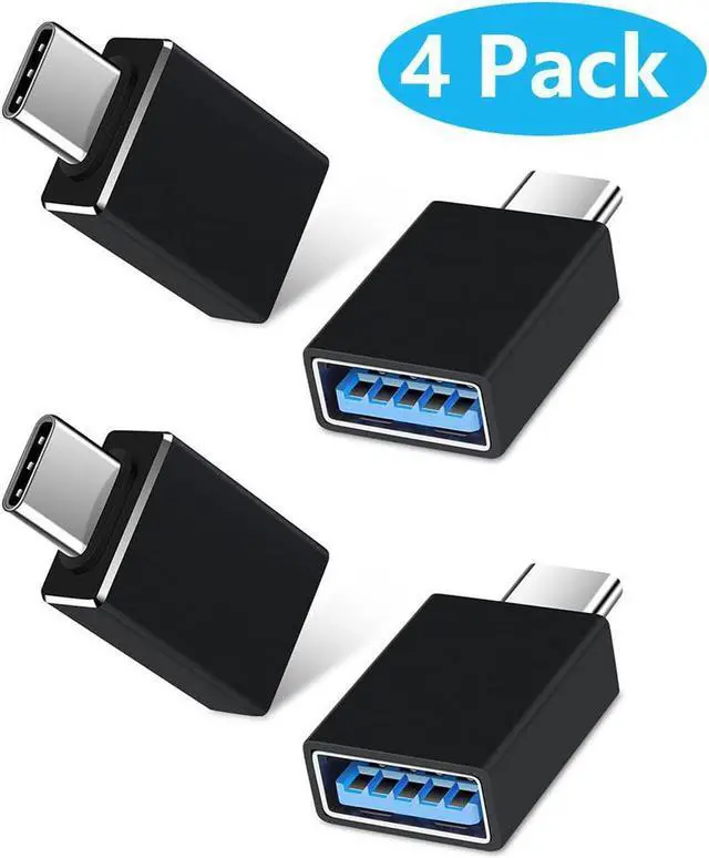 Main image of 4 Pack USB C to USB Adapters, Type C to USB 3.0 USB C Adapter Side by Side Male to USB 3.0 Female Typec Adaptor for M-acBook Pro, i-Mac i-Pad Mini 6, Thunderbolt 3/4 Type C OTG Adaptador Converter