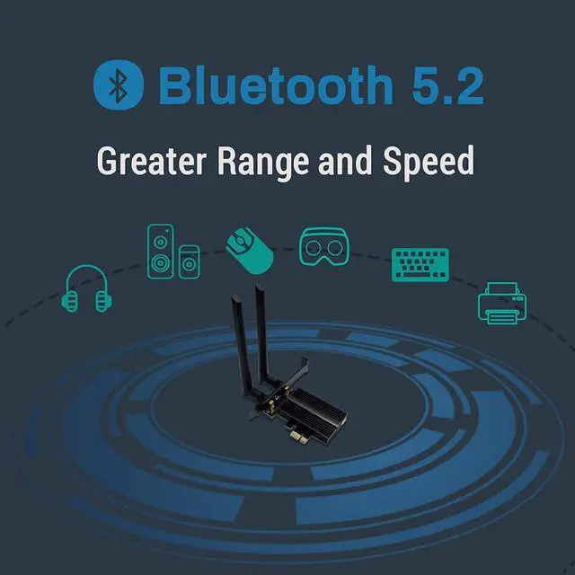 Alt view image 3 of 7 - WiFi 6E 5400Mbps AX210 wireless PCIe card, updated to 6G/5.8G/2.4GHz Tri-Band, Bluetooth 5.2, 802.11AX Internal Network Adapter for PC with MU-MIMO, Ultra-Low Latency, Support Windows10 (64bit)