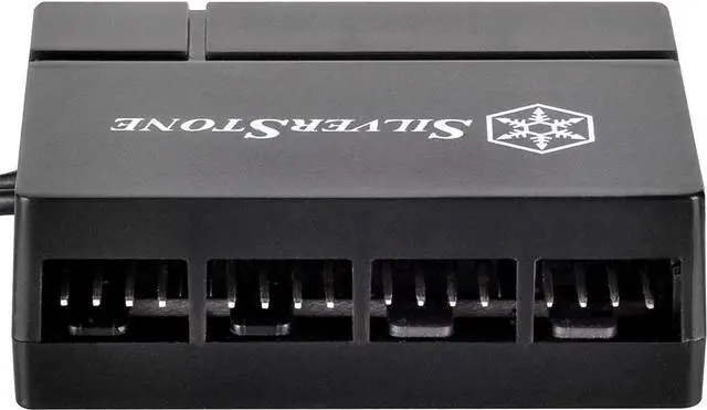Alt view image 6 of 6 - SilverStone PWM Fan Hub System Cables, Black (CPF04)