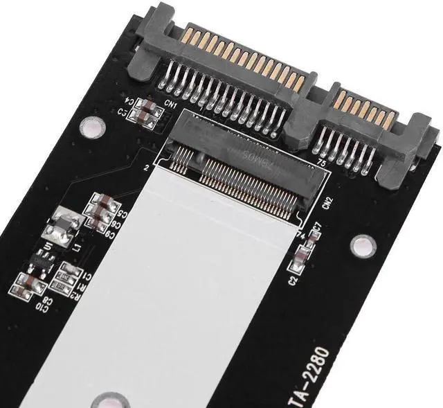 Alt view image 6 of 6 - M.2 NGFF to 2.5 inch SATA 3.0 SSD Adapter Aluminium Enclosure Case for 2242/2260/2280 Solid State Hard Disk Box