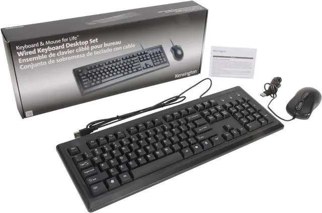 Alt view image 7 of 7 - Kensing-ton K72436AM Black 104 Normal Keys USB Wired Standard Keyboard for Life Desktop Set