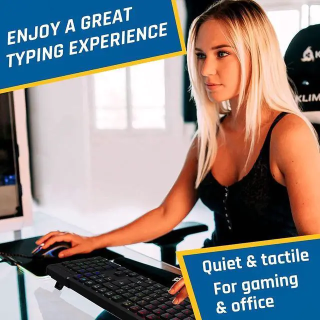 Alt view image 2 of 6 - Corn Wireless Gaming Keyboard RGB New 2023 Version - Long-Lasting Rechargeable Battery - Quick and Quiet Typing - Water Resistant Backlit Wireless Keyboard for PC PS5 PS4 Xbox One Mac - Black