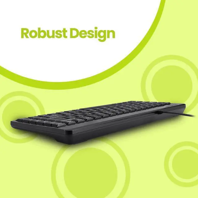 Alt view image 6 of 7 - Pe-ri-xx PERIBOARD-409P Mini PS/2 Keyboard - PS2 Interface - Piano Black Logo-Free Design - US English Layout - 12.40x5.79x0.79 Inch Compact Size - 1.8 meter long cable