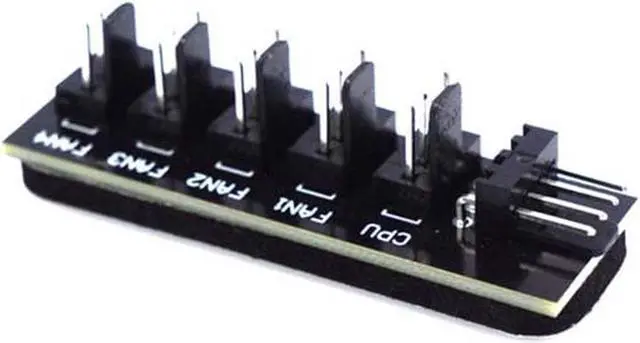 Alt view image 5 of 6 - 1 to 5 Ports 4 pin PWM Fan Hub Splitter - PWM Regulator 12V CPU Cooler / Case / Chasis Cooling Fan Power Cable Adapter Power By PSU Molex 4pin(12V ),40CM Power Cable included