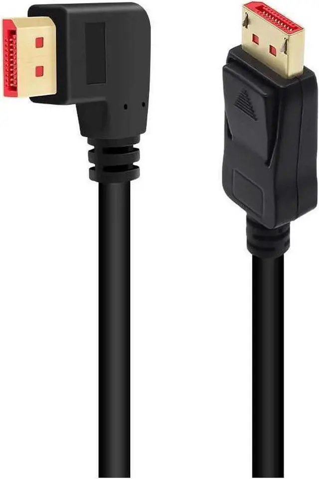 Main image of BUCIER 8K@60Hz 90 Degree Angled DP 1.4 Cable. Male to Male Right Angle Displayport 1.4 Cable Support 8K@60Hz 4K@144Hz 1080P@240Hz 6FT/1.8M