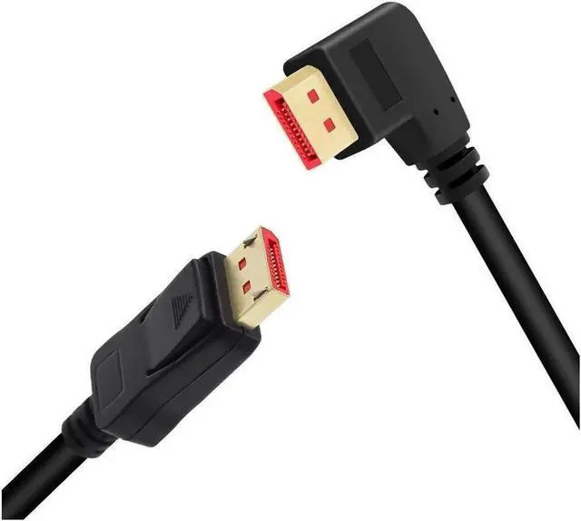 Alt view image 6 of 7 - BUCIER 8K@60Hz 90 Degree Angled DP 1.4 Cable. Male to Male Right Angle Displayport 1.4 Cable Support 8K@60Hz 4K@144Hz 1080P@240Hz 6FT/1.8M