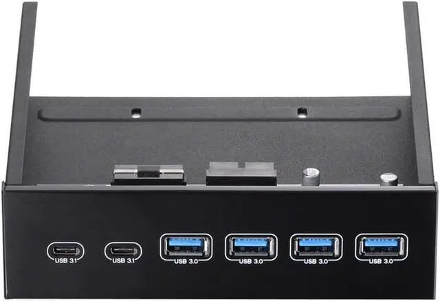 Main image of 5.25" Front Bay USB HUB 2-Port USB 3.1 & 4-Port USB 3.0 High Speed 5Gbps USB Hub Front Panel Computer Case Optical Drive Bay Converter Hub