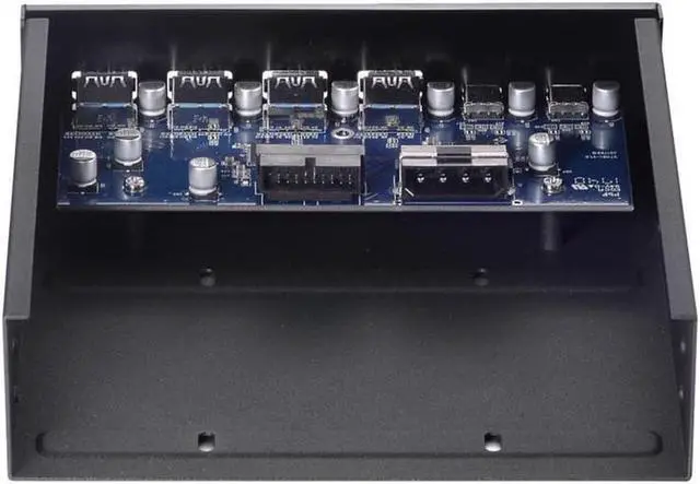 Alt view image 4 of 7 - 5.25" Front Bay USB HUB 2-Port USB 3.1 & 4-Port USB 3.0 High Speed 5Gbps USB Hub Front Panel Computer Case Optical Drive Bay Converter Hub