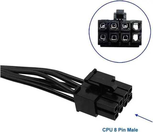 Alt view image 3 of 3 - BUCIER Replacement for Dual CPU 8 Pin Male to Mini 12 Pin GeForce RTX 30 Series GPU Power Adapter Cable for Modular PSUs 25-inch(63cm)