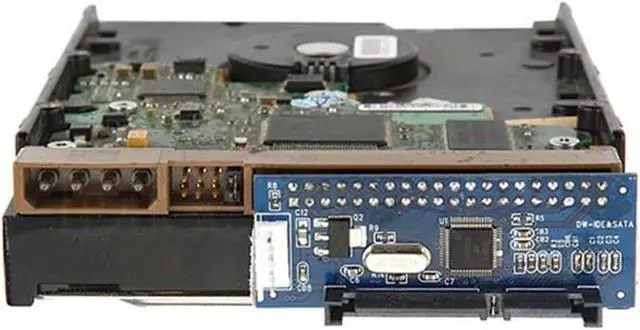 Alt view image 4 of 5 - BUCIER 3.5" IDE to 2.5" 3.5" SATA HDD Adapter 40Pin IDE Male to 22pin SATA SSD Card with Molex 4Pin to floppy drive power supply cable