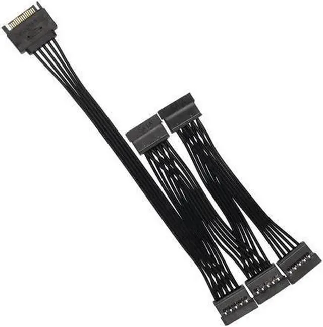 Alt view image 6 of 6 - BUCIER SATA Power Splitter Cable SATA 15 Pin Male to 5 Female Power Splitter Extension Cable Serial ATA Power Cable Splitter Hard Drive Power Cable (50cm+10cm+10cm+10cm+10cm)