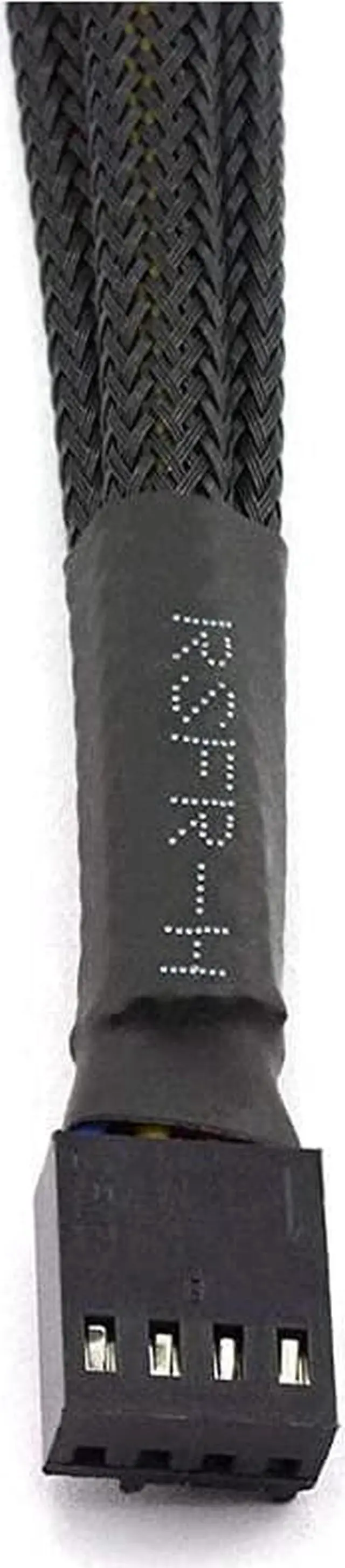 Alt view image 3 of 5 - PWM Fan Splitter Cable 4 Pin Black Sleeved Case Fan Splitter Cable 1 to 4 Converter Braided Y Splitter Computer PC Fan Extension Power Cable 105 Inches 2 Pack