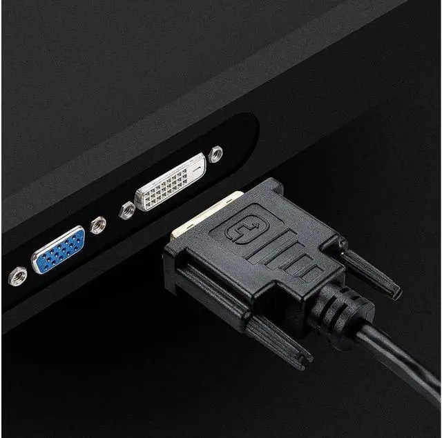 Main image of BUCIER 2-Pack HDMI to DVI Cable Bi-Directional HDMI Female to DVI-D(24+1) Male Adapter 1080P DVI to HDMI Conveter 3D 0.15M Black