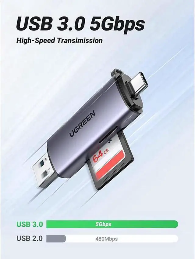 Alt view image 5 of 7 - BUCIER Micro SD Card Reader USB C USB 3.0 to Memory Card Reader Adapter for External Camera Photo SD SDHC SDXC MicroSD UHS-I Compatible with Computer PC MacBook Air Pro Samsung Galaxy S22 iPad Pro