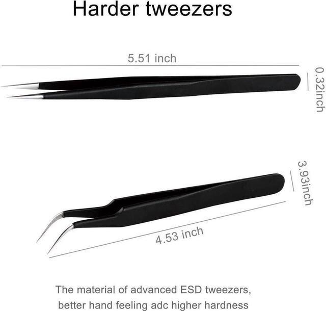 Alt view image 3 of 6 - BUCIER Professional Electronics Opening Pry Tool Repair Kit with Metal Spudger Non-Abrasive Carbon Fiber Nylon Spudgers and Anti-Static Tweezers for Cellphone iPhone Laptops Tablets and More, 20 Piece