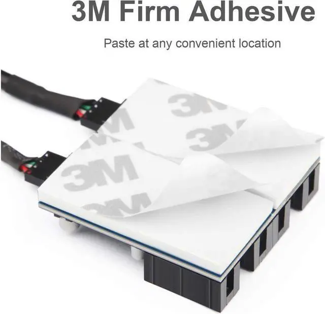 Alt view image 2 of 7 - Motherboard 9 Pin USB Header Splitter Male 1 to 4 Female Extension Splitter Cable Desktop Card 9-Pin USB 2.0 HUB Connector Adapter Port Multiplier