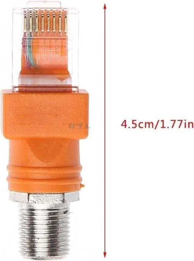 Alt view image 6 of 6 - BUCIER F Female To RJ45 Male Coaxial Barrel Coupler Adapter RJ45 To RF Connector Converter