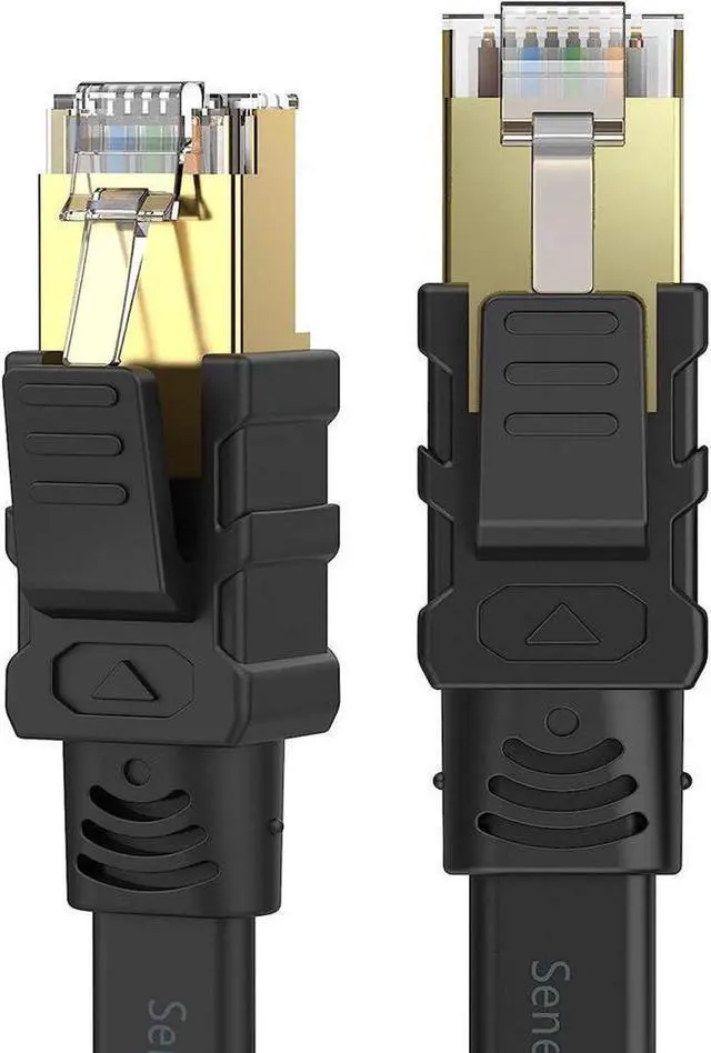 Main image of BUCIER Cat 8 Ethernet Cable 1.5 ft High Speed, 26AWG Heavy Duty Shielded Ethernet Cord, 40Gbps 2000Mhz Flat Internet Network Patch Cord, Outdoor&Indoor, LAN Cable for Gaming, PS5/4/3, Modem, Router