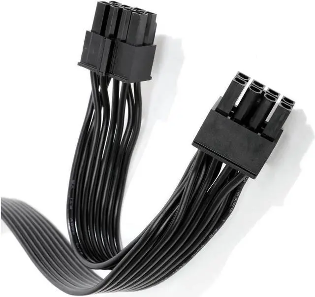 Alt view image 2 of 4 - PSU CPU 8 Pin to Dual 8 (4+4) Pin EPS Cable Male to Male CPU Power Cable for Seasonic Focus Prime ROG Thor Strix Modular Power Supply (70cm+15cm)
