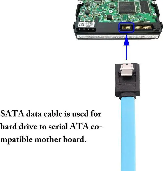 Alt view image 5 of 6 - isptewhie SATA Cable III 3 Pack SATA Cable III 6Gbps Straight HDD SDD Data Cable with Locking Latch 15.7 Inch 40cm Compatible for SATA HDD SSD CD Driver CD Writer - Blue