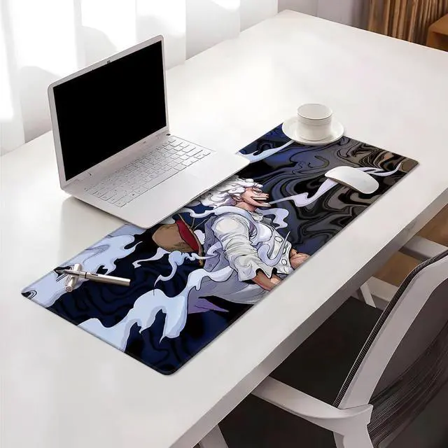 Alt view image 4 of 7 - Anime One Piece Gaming Mouse Pad Non-Slip Rubber Desk Mat Gear 5 Luffy Mousepad for Office Desk Decor 31.5 x 11.8inches x 3mm