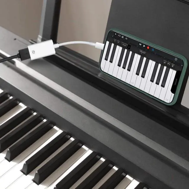 Alt view image 6 of 7 - Lightning to USB Camera Adapter Lightning Female USB OTG Cable Adapter for Select iPhone iPad Models Support Connect Camera Card Reader USB Flash Drive MIDI Keyboard White