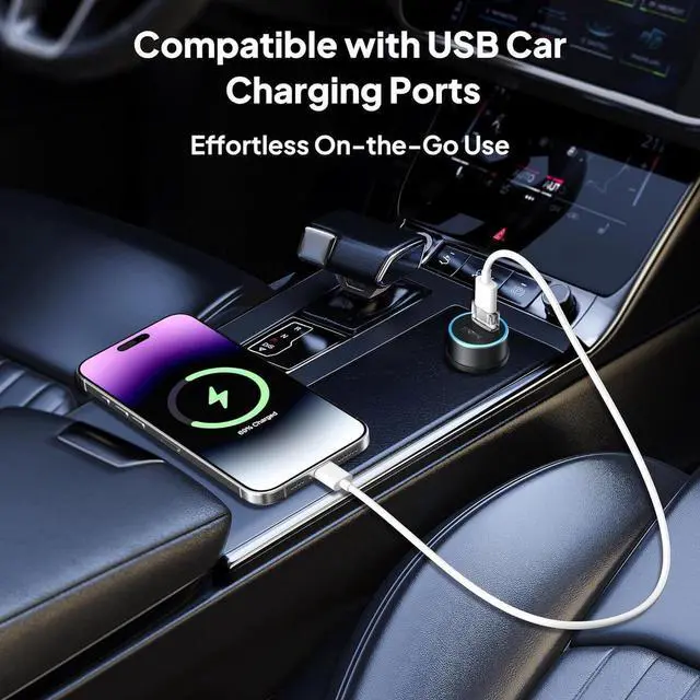 Alt view image 3 of 7 - USB to USB C Adapter 4 Pack Transparent Type-C Female to A Male Car Charger Converter for New iPhone 16 Pro Max Plus 15 14 13 Apple Watch 10 9 8 Airpods iPad Air 5 Mini 6 7 S24 Ultra