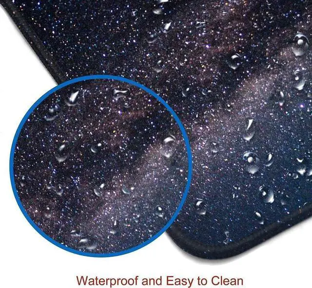 Alt view image 3 of 6 - Large Gaming Mouse Pad with Stitched Edges Galaxy Desk Mat Extended XL Keyboard Pad Non-Slip Rubber Base Desk Pad for Keyboard and Mouse 31.5X11.8 inch