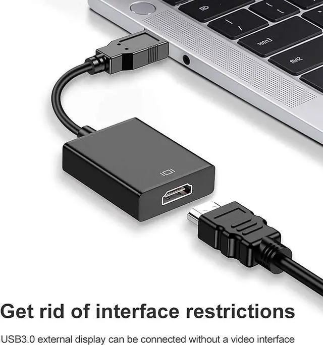 Alt view image 4 of 7 - USB to HDMI Adapter USB 3.0/2.0 to HDMI Cable Multi-Display Video Converter- PC Laptop Windows 7 8 10 Desktop Laptop PC Monitor Projector HDTV.[Not Support Chromebook]
