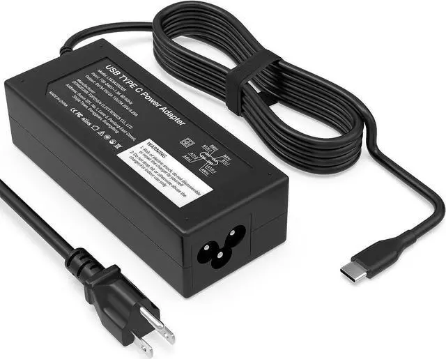 Main image of Replacement for Laptop Charger 65W USB C Laptop Charger Compatible with HP Google Chromebook Type C Power Cord