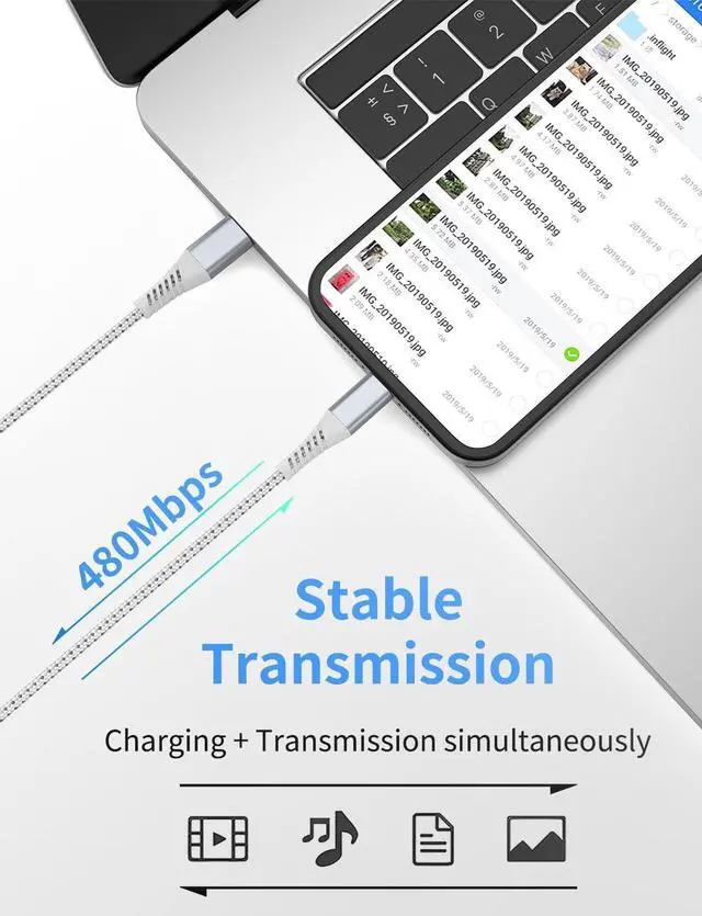 Alt view image 6 of 7 - Short USB C to Lightning Cable6 inch 3 PackBraided Type C to Lightning Cable PD Fast Charging 0.5 Foot USBC to Lightning Cable for iPhone 14 13 12 Pro Max Mini 10 8 Plus XR XS SE AirPods