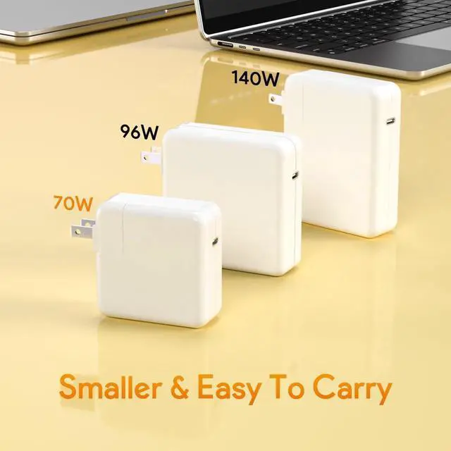 Alt view image 5 of 7 - 70W Magnetic 3 Mac Book Pro Charger- Compatible with MacBook pro 14 inch(2021-2023) & Mac Book Air 13/15 inch(2022-2024) Include 6.6FT USB C to 3 Braided Cable